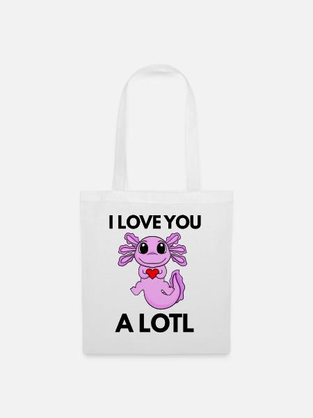 Axolotl - Stoffbeutel - Weiß