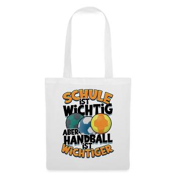 Kinder Handball Geschenk Handballer Sport Spieler - Stoffbeutel - Weiß - Vorne