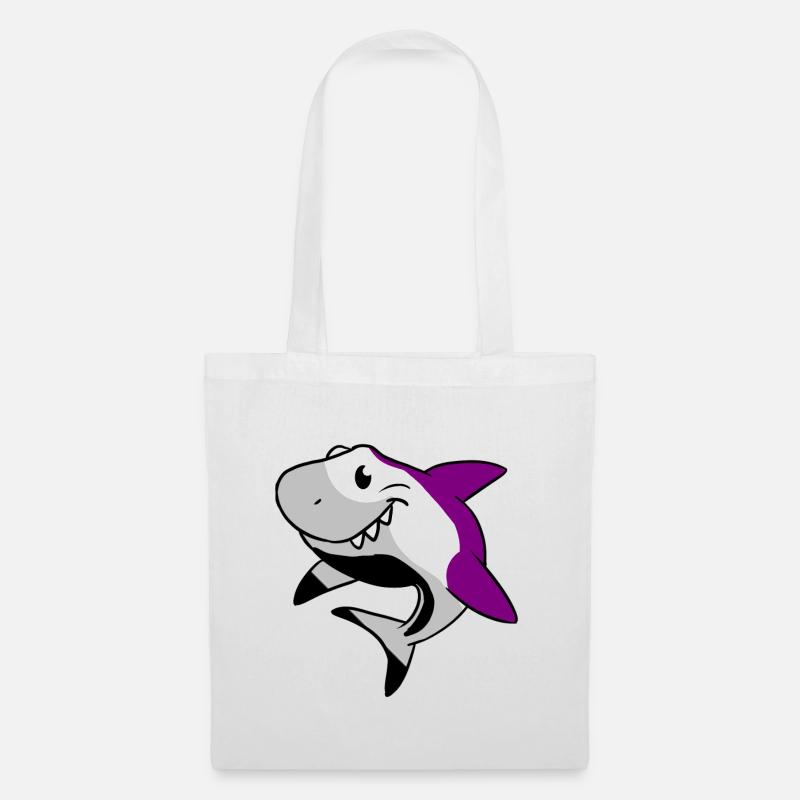 Asexueller Hai Ace Pride - Stoffbeutel - Weiß
