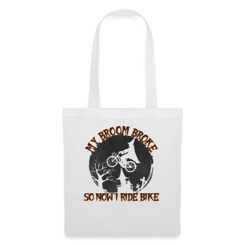 My Broom Is Broken, Now I Ride Bike - Tote Bag - white - Front