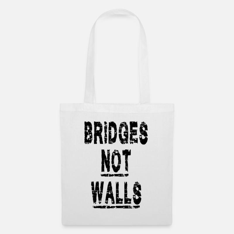 Bridges not Walls Demonstration Demo - Stoffbeutel - Weiß