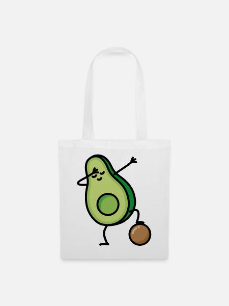 Dabbing Avocado Fußball Fußballspieler Keto Diët - Stoffbeutel - Weiß