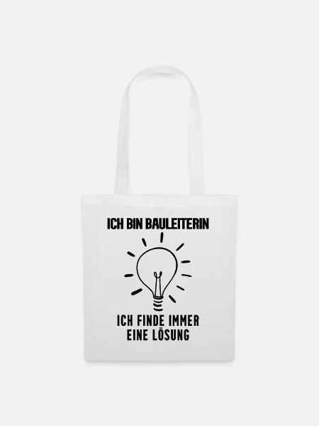 Bauleiterin Beruf Ausbildung - Stoffbeutel - Weiß