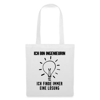 Ingenieurin Beruf Ausbildung - Stoffbeutel - Weiß - Vorne