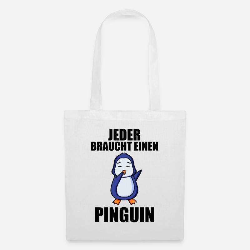 Pinguin Pinguine - Stoffbeutel - Weiß