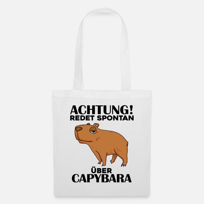 Capybara Wasserschwein - Stoffbeutel - Weiß