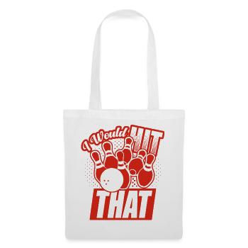 Je frapperais ce drôle de bowling retro bowler - Sac en tissu - blanc - Devant