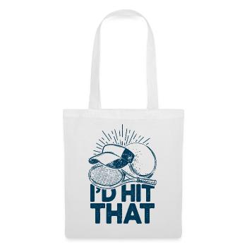 I'd Hit That Funny Tennis Retro Tennis Player - Tote Bag - white - Front