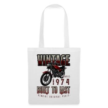 Vintage Motorcycle Bikers Motorbike Birthday 1974 - Tote Bag - white - Front