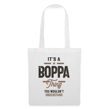 Mens It's a Boppa Thing Funny Dad Grandpa - Tote Bag - white - Front