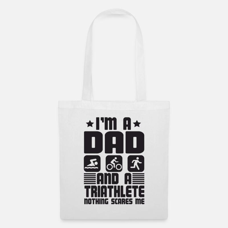 I'm A Dad And A Triathlete Nothing - Stoffbeutel - Weiß