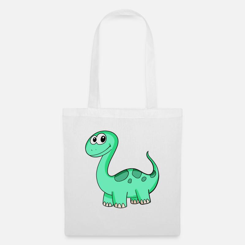 Dinosaurier Motiv - Stoffbeutel - Weiß