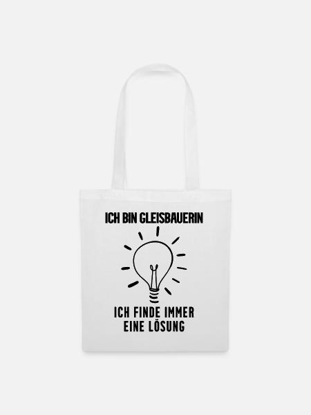 Gleisbauerin Beruf - Stoffbeutel - Weiß