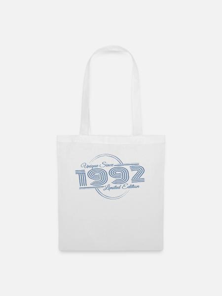 Einzigartig seit 1992 Retro Sprüche - Stoffbeutel - Weiß