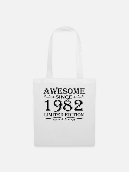 1982 - Jahrgang 1982 - Stoffbeutel - Weiß