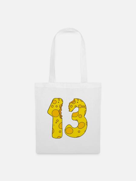 13 Jahre alt Käse - 13. Geburtstag Geschenk - Stoffbeutel - Weiß