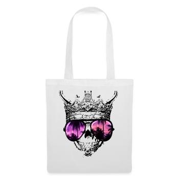 Hipster Skull King - Tote Bag - white - Front
