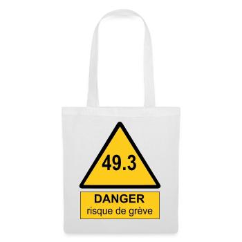 49.3 danger - Sac en tissu - blanc - Devant
