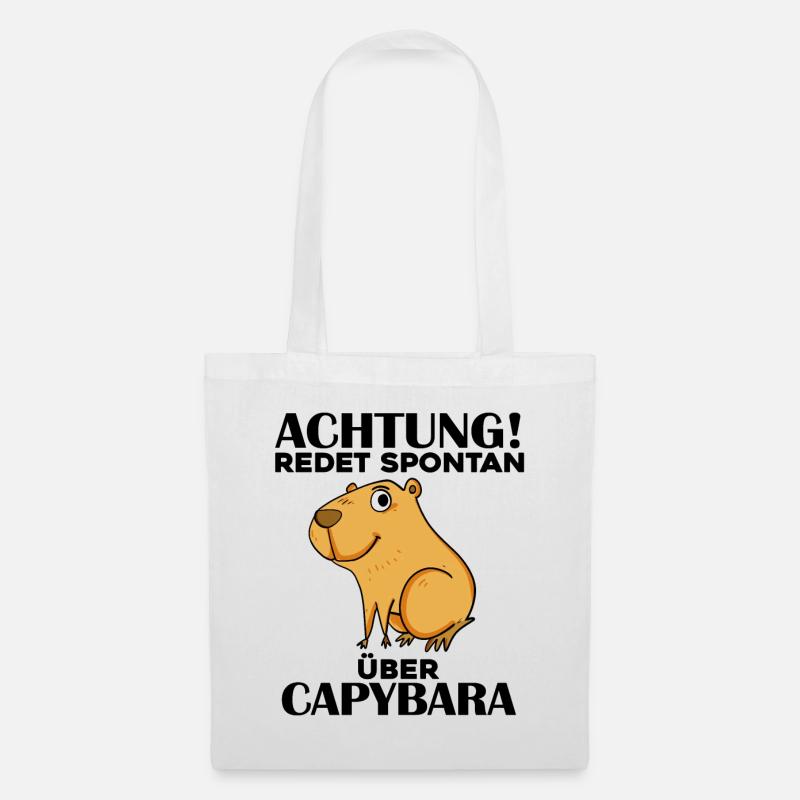 Capybara Wasserschwein - Stoffbeutel - Weiß