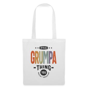 Mens c’est un truc de grumpa drôle papa grand-père - Sac en tissu - blanc - Devant