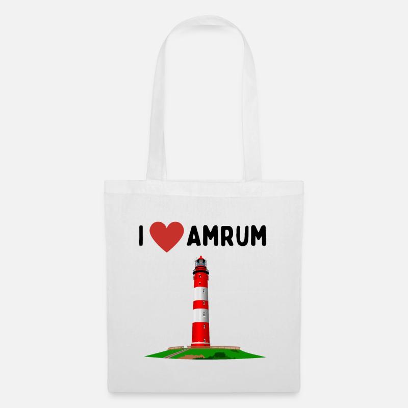 I love Amrum - Stoffbeutel - Weiß
