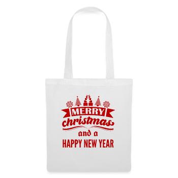 Weihnachten, Weihnachten, Weihnachten, Weihnachten - Stoffbeutel - Weiß - Vorne