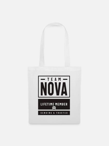 Benutzerdefinierter Name von Nova - Stoffbeutel - Weiß