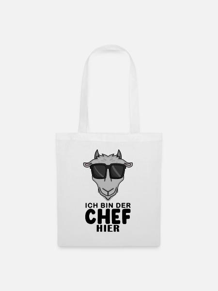 Cool Ziege Chef - Stoffbeutel - Weiß