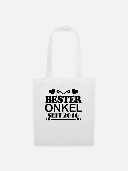 Bester Onkel seit 2016 - Stoffbeutel - Weiß