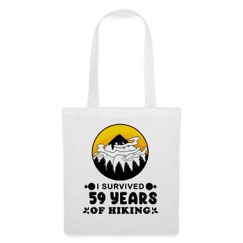 Berg Wanderer 59. Geburtstag 59 Jahre alt Geschenk - Stoffbeutel - Weiß - Vorne