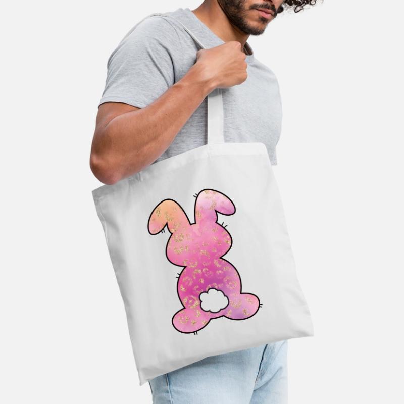 Leopard Pattern Rabbit Easter Tote Bag
