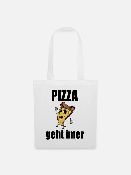 Pizza geht immer - Stoffbeutel - Weiß