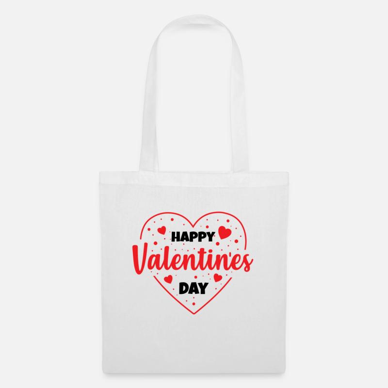 Saint-Valentin, Saint-Valentin, Saint-Valentin - Sac en tissu - blanc