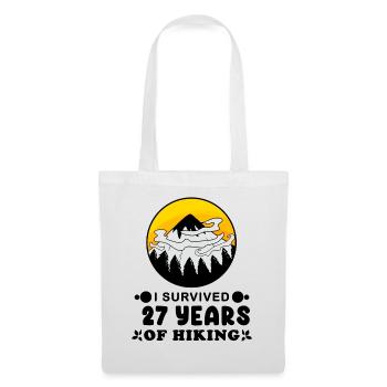 27. Geburtstag Wanderer 27 Jahre alt Gipfel Berge - Stoffbeutel - Weiß - Vorne
