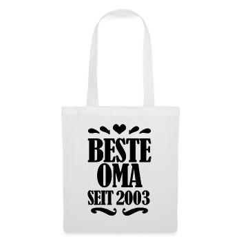 Beste Oma seit 2003 - Geschenk für die beste Oma - Stoffbeutel - Weiß - Vorne