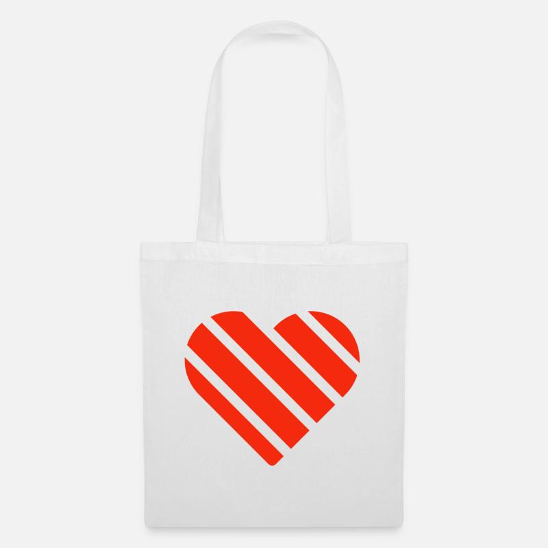 Saint-Valentin, Saint-Valentin, Saint-Valentin - Sac en tissu - blanc
