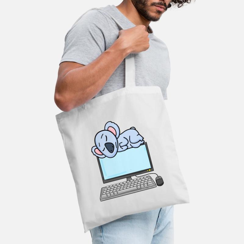 Koala Computer Nerd Programmierer Geschenk Stoffbeutel