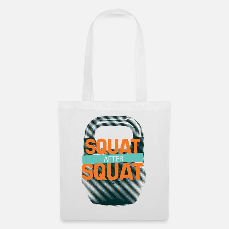Kettlebell Squat Workout - Stoffbeutel - Weiß