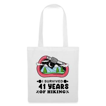 Berg Wanderer 41. Geburtstag 41 Jahre alt Geschenk - Stoffbeutel - Weiß - Vorne
