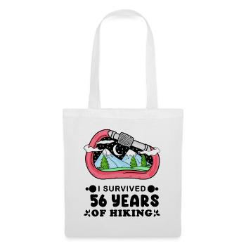 Berg Wanderer 56. Geburtstag 56 Jahre alt Geschenk - Stoffbeutel - Weiß - Vorne