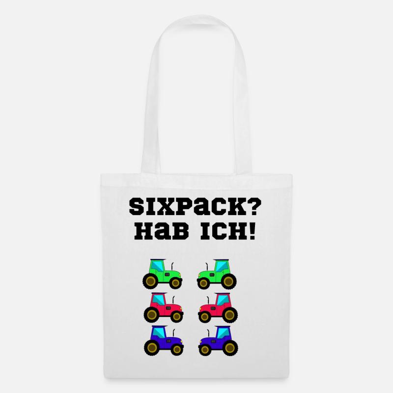 trecker sixpack kinder traktor - Stoffbeutel - Weiß