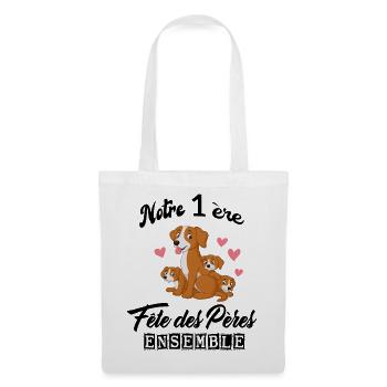 Body bébé meilleur papa première fête des pères - Sac en tissu - blanc - Devant