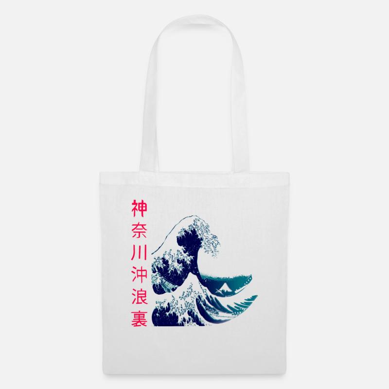 Die große Welle vor Kanagawa - Stoffbeutel - Weiß