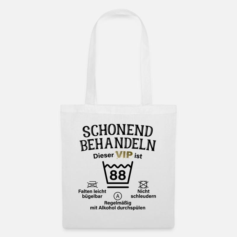 88. Geburtstag Schonend Behandeln 88 VIP ist 88 - Stoffbeutel - Weiß