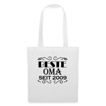 Beste Oma seit 2009 - Oma Geschenk - Stoffbeutel - Weiß - Vorne