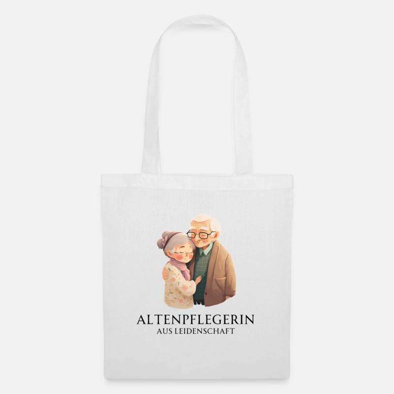 Altenpflegerin aus Leidenschaft - Stolz auf Beruf - Stoffbeutel - Weiß