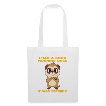 Angry meerkat terribly good morning - Tote Bag - white - Front