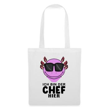 cooler Axolotl Chef Spruch - Stoffbeutel - Weiß - Vorne