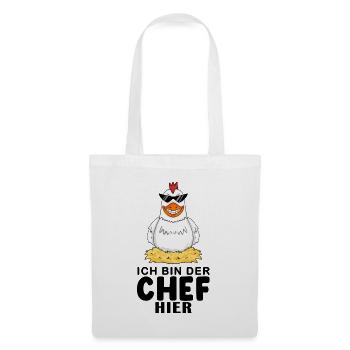 cooles Huhn Chef Spruch - Stoffbeutel - Weiß - Vorne
