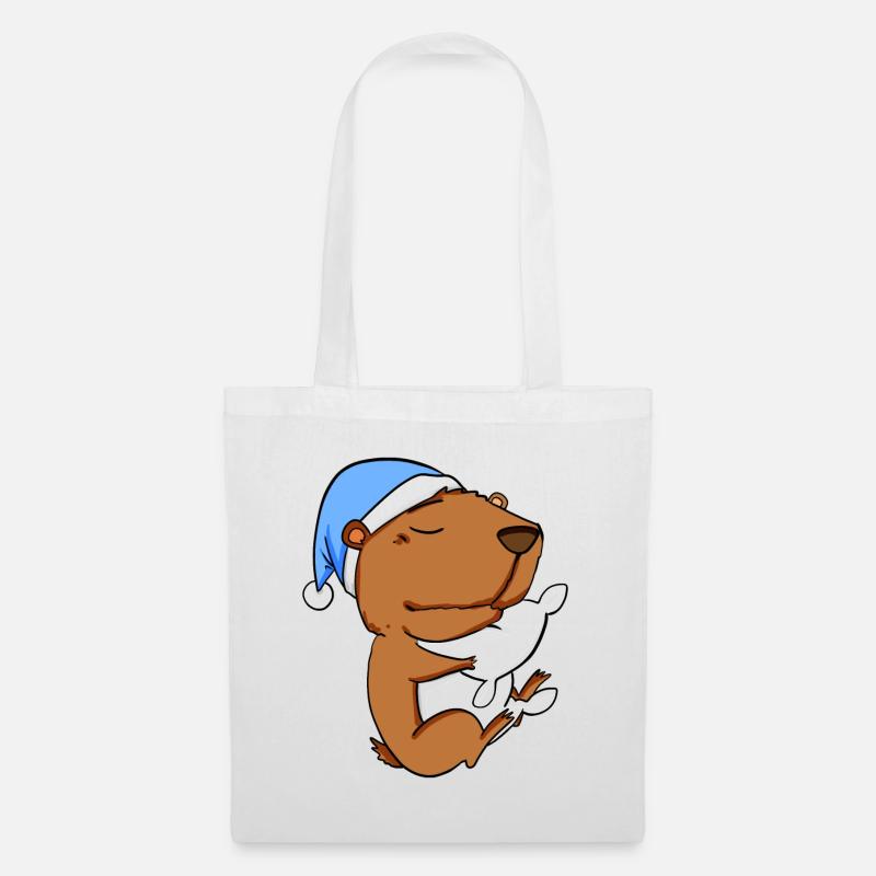 Capybara Wasserschwein - Stoffbeutel - Weiß